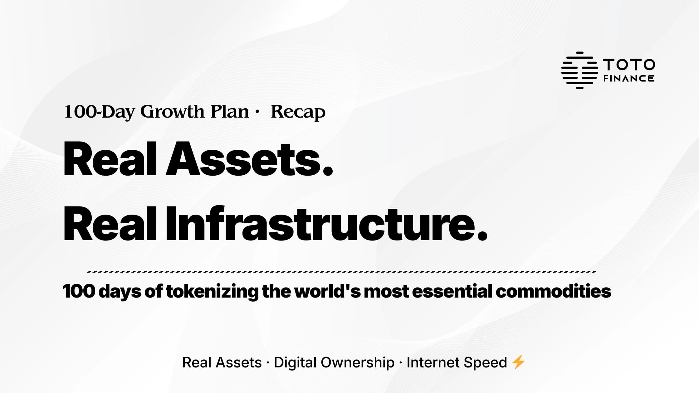 100 Days of Toto Finance: What We Built, What We Proved