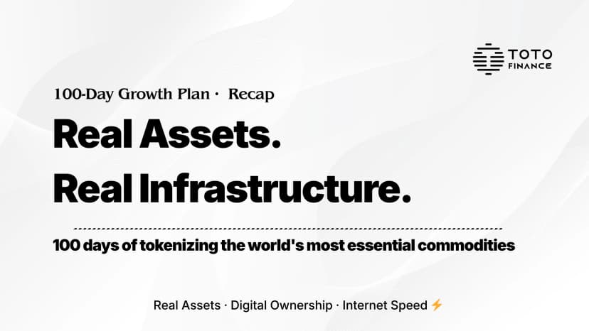 100 Days of Toto Finance: What We Built, What We Proved