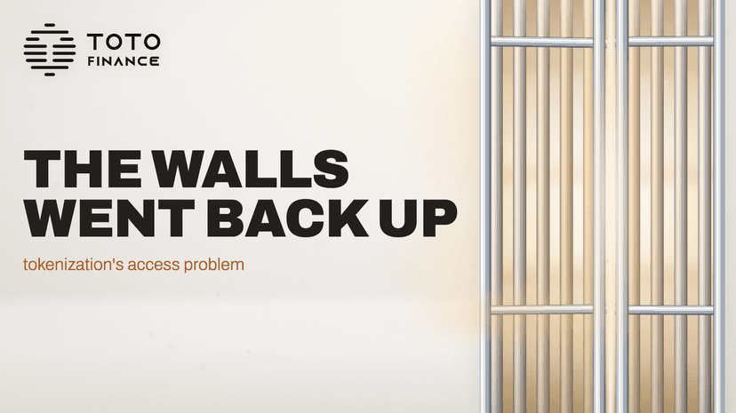 Tokenization Was Supposed to Democratize Assets. It Quietly Rebuilt the Same Walls